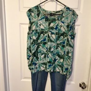 Blue/Green Mossimo Blouse, size Large